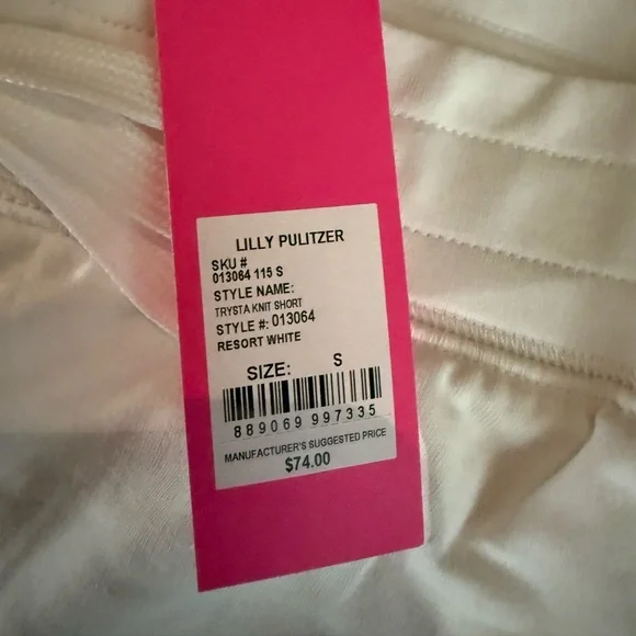 Lilly Pulitzer Trysta Knit Shorts Size Small NWT Style 013964 Resort White $74 - Picture 3 of 4